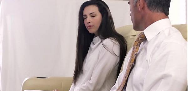  Alluring Mormon teen services her pastors thick cock